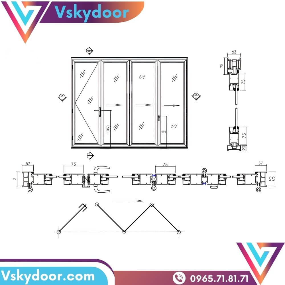 Thông Số Kỹ Thuật Cửa Nhôm Xếp Trượt