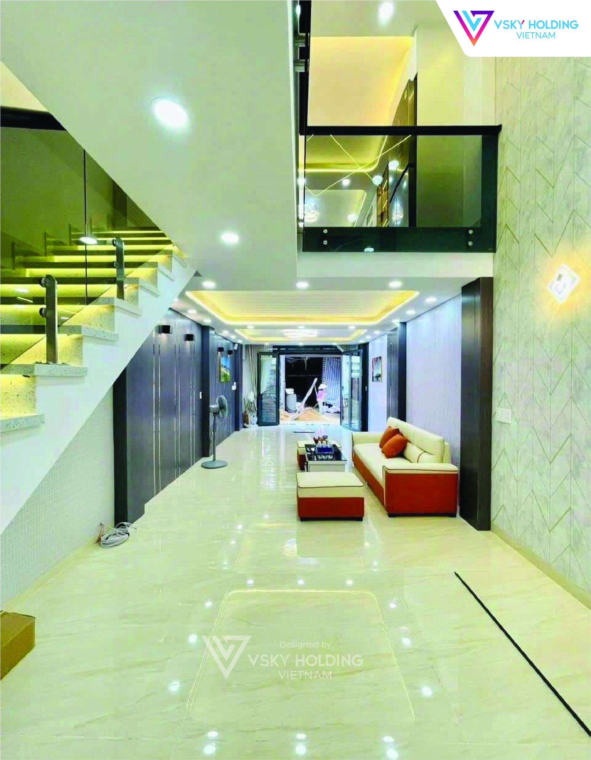 Thi công công trình nhà riêng 62m2 5 tầng